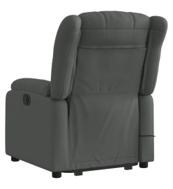 Fauteuil de massage inclinable Gris foncé Tissu