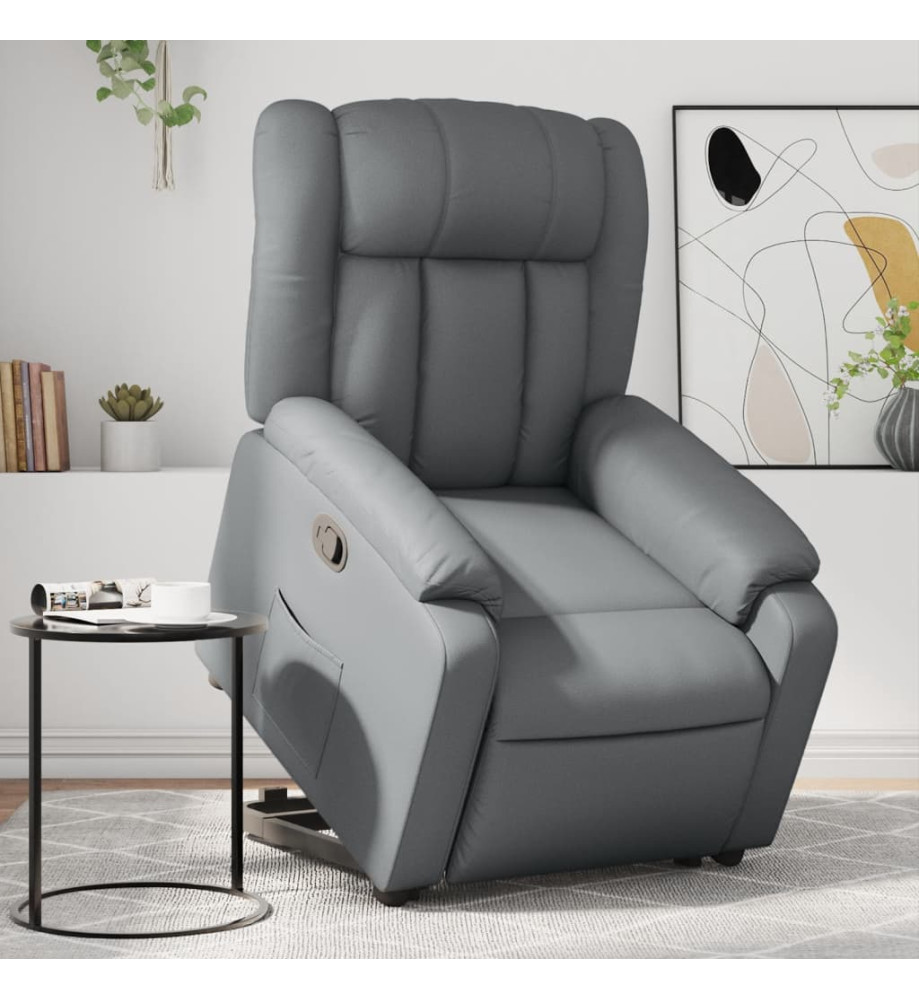 Fauteuil inclinable Gris Similicuir