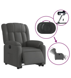 Fauteuil inclinable électrique gris foncé tissu