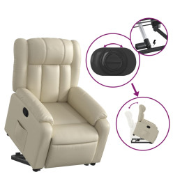 Fauteuil inclinable Crème Similicuir