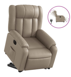 Fauteuil inclinable électrique cappuccino similicuir