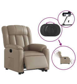 Fauteuil inclinable électrique cappuccino similicuir