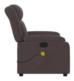 Fauteuil de massage inclinable Marron foncé Tissu