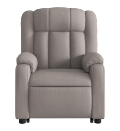 Fauteuil inclinable de massage électrique Taupe Tissu