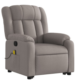 Fauteuil inclinable de massage Taupe Tissu