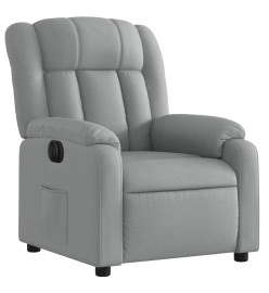 Fauteuil inclinable électrique Gris clair Tissu