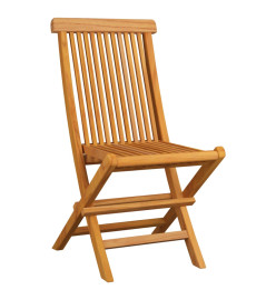 Chaises de jardin avec coussins noir 6 pcs Bois de teck massif