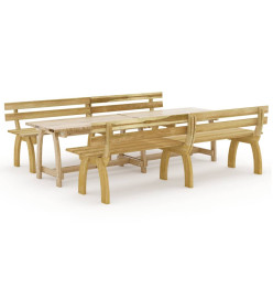Mobilier de salle à manger de jardin 3 pcs Bois de pin imprégné