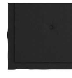 Chaises de jardin avec coussins noir 6 pcs Bois de teck massif