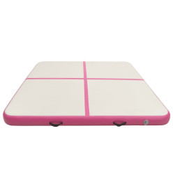 Tapis gonflable de gymnastique avec pompe 200x200x15cm PVC Rose