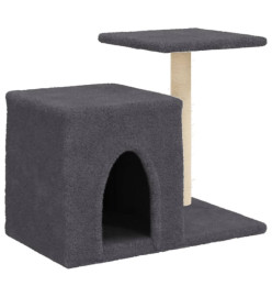 Arbre à chat avec griffoirs en sisal gris foncé 50,5 cm