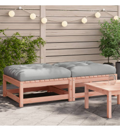 Repose-pieds de jardin avec coussins 2 pcs bois massif douglas