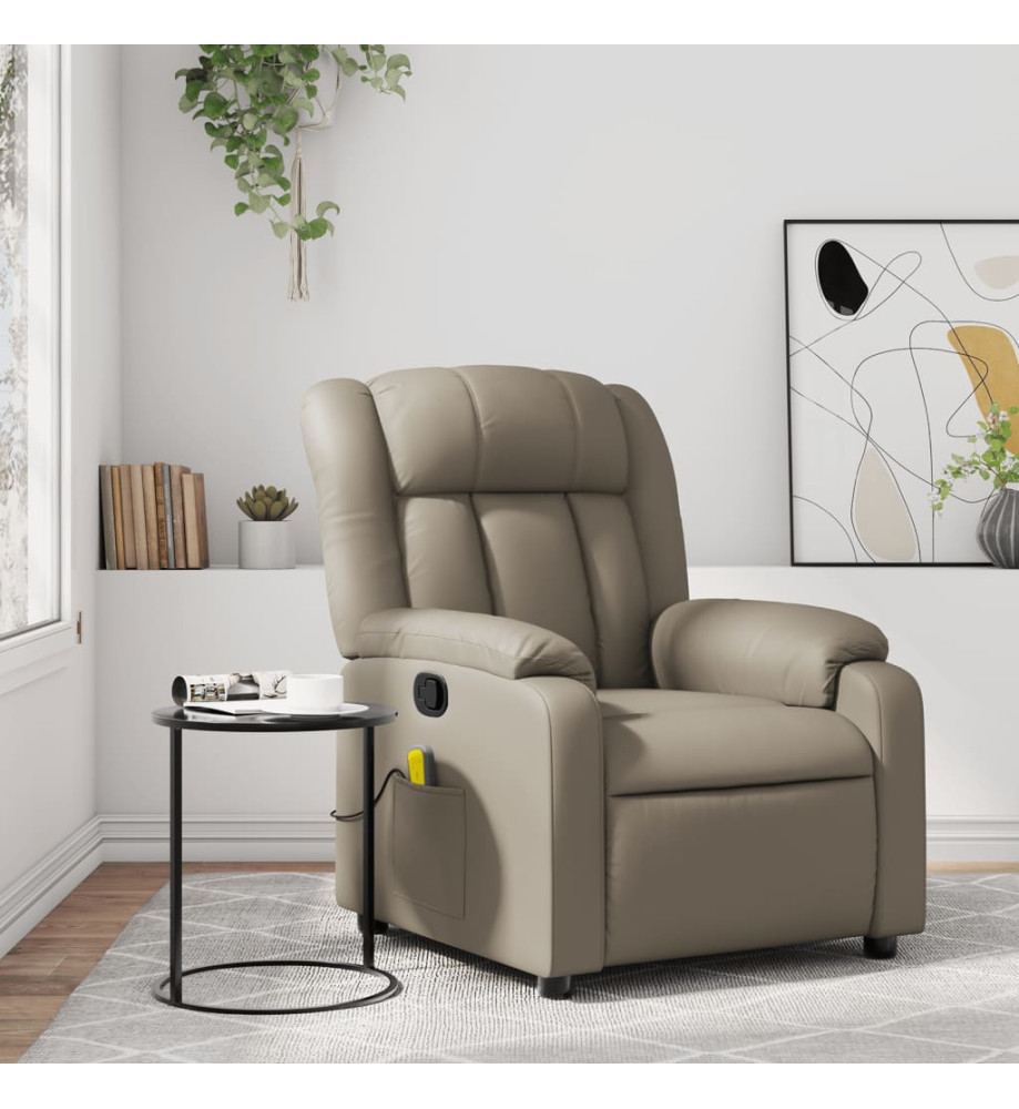 Fauteuil de massage inclinable Cappuccino Similicuir