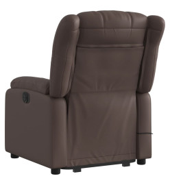 Fauteuil inclinable de massage électrique marron similicuir