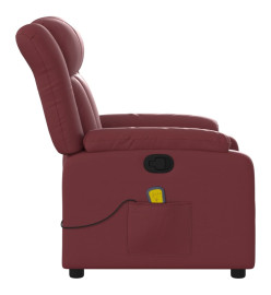 Fauteuil de massage inclinable Rouge bordeaux Similicuir