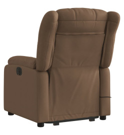 Fauteuil inclinable de massage électrique Marron Tissu