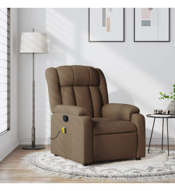 Fauteuil de massage inclinable Marron Tissu