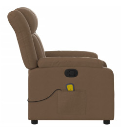 Fauteuil de massage inclinable Marron Tissu