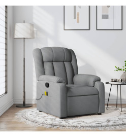 Fauteuil de massage inclinable Gris clair Tissu