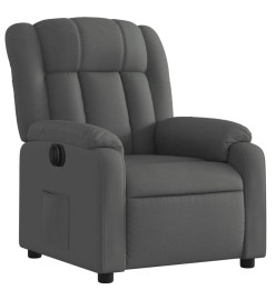 Fauteuil inclinable électrique Gris foncé Tissu