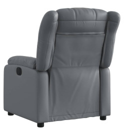 Fauteuil inclinable électrique Gris Similicuir