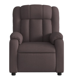 Fauteuil de massage inclinable électrique Marron foncé Tissu