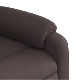 Fauteuil de massage inclinable électrique Marron foncé Tissu