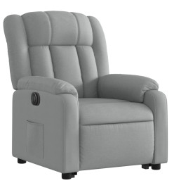 Fauteuil inclinable électrique gris clair tissu