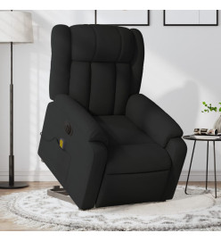 Fauteuil inclinable de massage électrique Noir Tissu