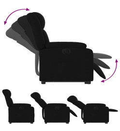 Fauteuil inclinable électrique noir tissu