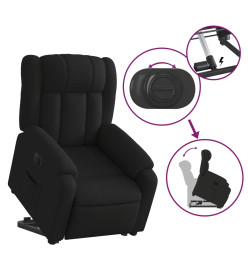 Fauteuil inclinable électrique noir tissu