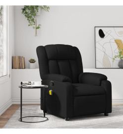 Fauteuil de massage inclinable Noir Similicuir