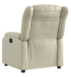 Fauteuil inclinable électrique Crème Similicuir