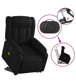 Fauteuil inclinable de massage électrique noir similicuir