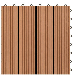 Carreau de terrasse 22 pcs 30 x 30 cm 2 m² WPC Marron