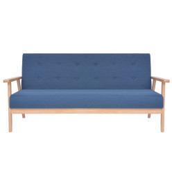 Ensemble de canapé 2 pcs Tissu bleu