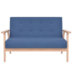 Ensemble de canapé 2 pcs Tissu bleu