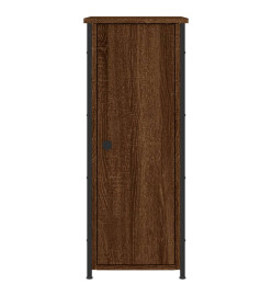 Table de chevet chêne marron 32x42x80 cm bois d'ingénierie