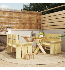 Mobilier de salle à manger de jardin 3 pcs Bois de pin imprégné