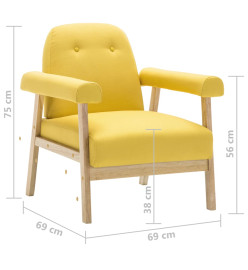 Fauteuil Jaune Tissu