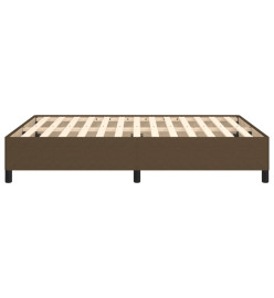 Cadre de lit Marron foncé 140x200 cm Tissu