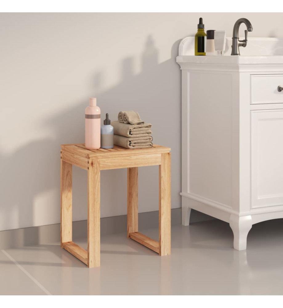 Tabouret de salle de bain 40x30x46 cm Bois massif de noyer