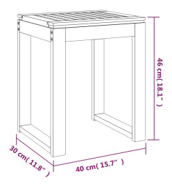 Tabouret de salle de bain 40x30x46 cm Bois massif de noyer