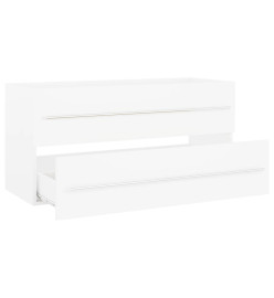 Ensemble de meubles de salle de bain 2 pcs Blanc Aggloméré