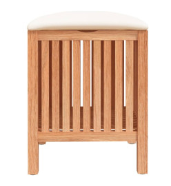 Tabouret de salle de bain 40,5x40x52 cm Bois massif de noyer