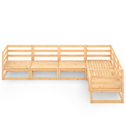 Salon de jardin 6 pcs Bois de pin massif