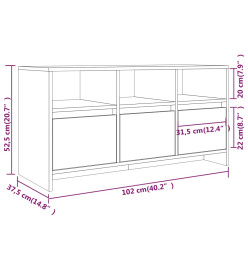 Meuble TV Chêne sonoma 102x37,5x52,5 cm Aggloméré