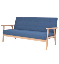 Ensemble de canapé 2 pcs Tissu bleu