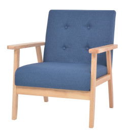 Ensemble de canapé 2 pcs Tissu bleu