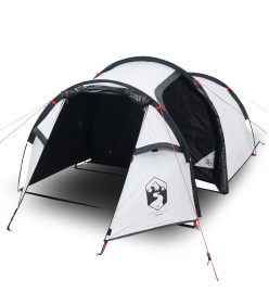 Tente de camping 4 personnes blanc 360x135x105 cm taffetas 185T